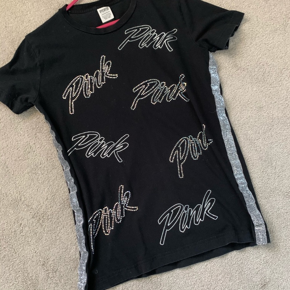 VS PINK Glitter Tee